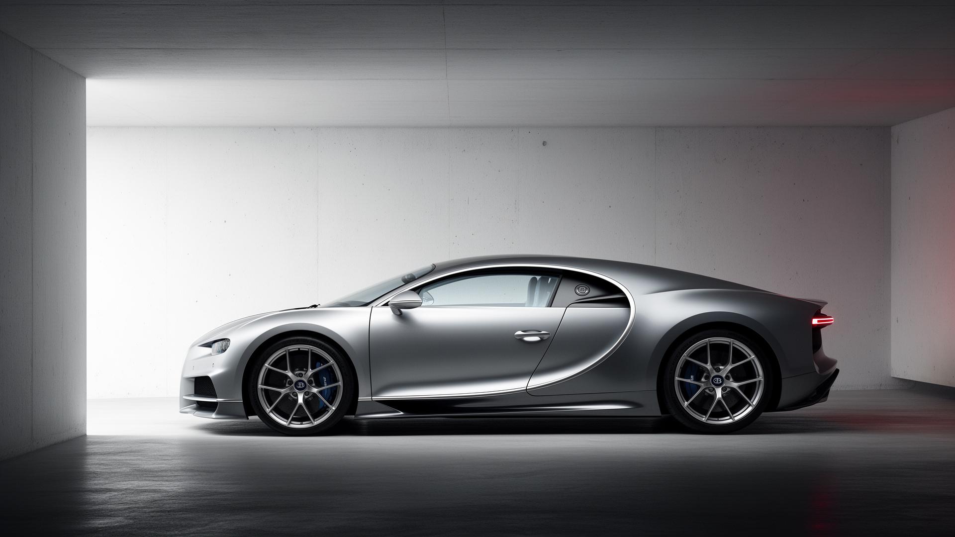 Bugatti Chiron dans un garage minimaliste — Hypercar Nice